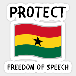 Protect freedom of speech Sticker